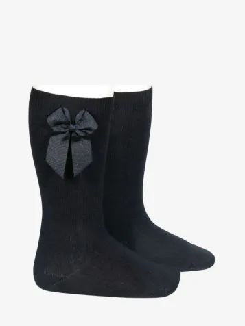 Meisjes Kniekousen Strik Black