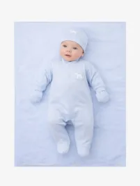 Deolinda Jongens Baby Set Boxpakje Muts Wanten Deken Sky Blauw