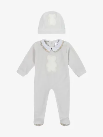 Jongens Boxpakje Velvet Sand Grey