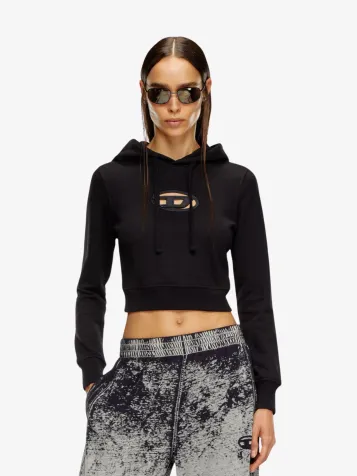 Dames Hoodie F-slimmy-hood-od Zwart