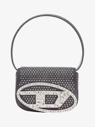 Dames Tas 1dr Tas Black Denim Strass