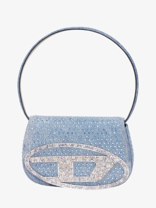 DIESEL DAMES Dames Tas 1dr Tas Light Blue Denim Strass