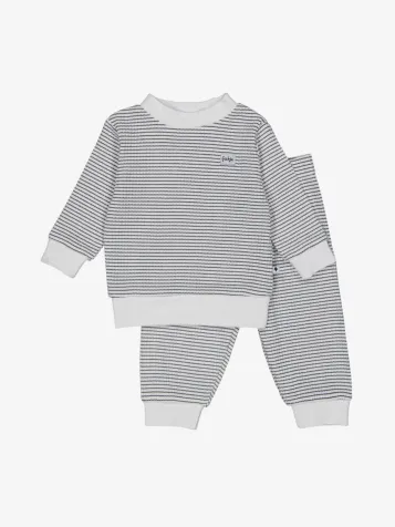 Unisex Kids Wafelpyjama Marine