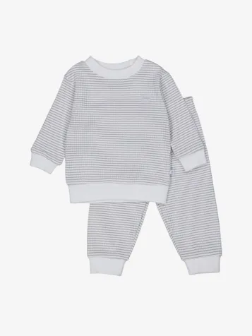 Unisex Kids Wafelpyjama Grijs