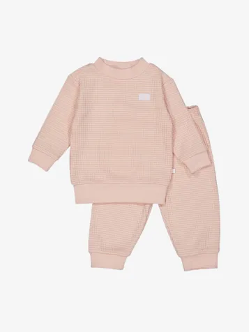 Meisjes Wafelpyjama Oud Roze