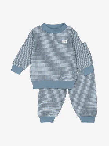Unisex Kids Wafelpyjama Ijs Blauw