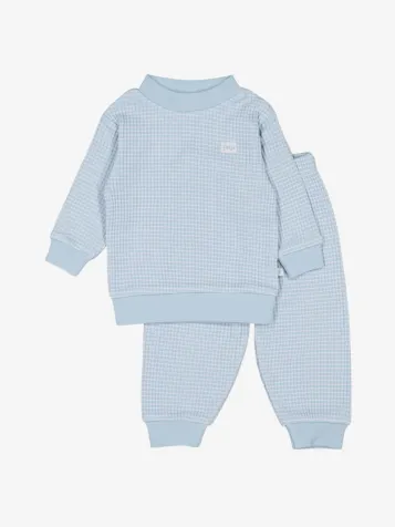 Unisex Kids Wafelpyjama Baby Blauw