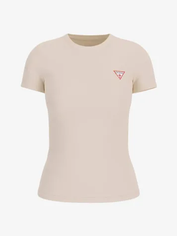 Dames T-shirt Triangle Beige