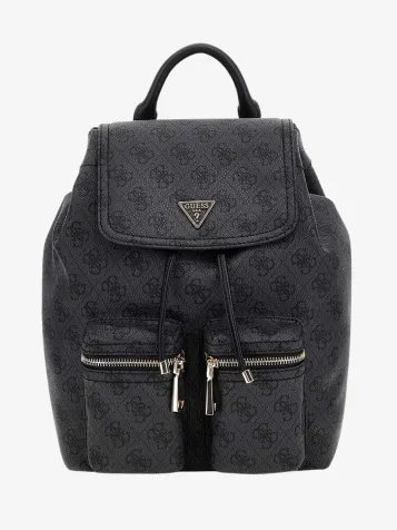 Guess Dames Manhattan Rugtas Flap Coal Logo