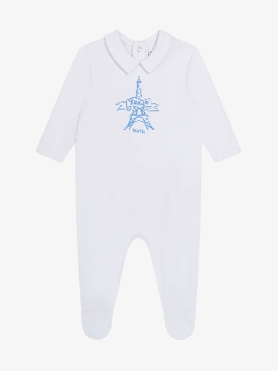 Jongens Boxpakje Wit Blauw