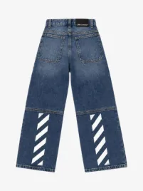 Lab Off White Jongens Spijkerbroek Diag Jeans Steel Indigo