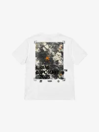 Lab Off White Jongens T-shirt Diag Bar Wit