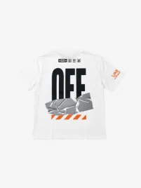 Lab Off White Jongens T-shirt Off Active Tape Wit