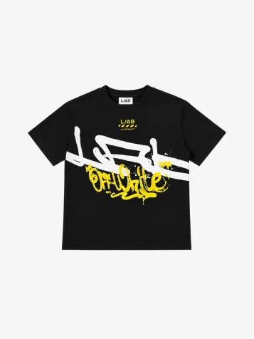 Jongens T-shirt Graffiti Zwart