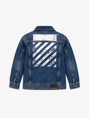 Jongens Spijkerjas Diag Bar Denim Steel Indigo