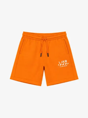 Jongens Short Logo Basic Orange Tiger