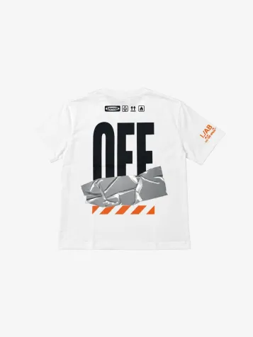 Jongens T-shirt Off Active Tape Wit