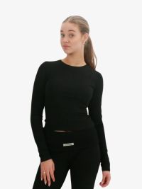 La Sisters Long Sleeve Lounge Top Black