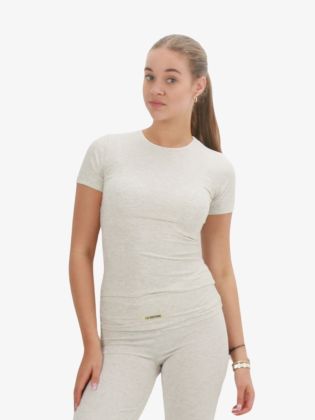 Dames Shirt Short Sleeve Lounge Top Grijs	