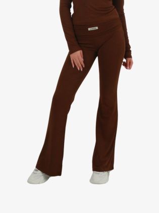 Dames Broek Flaired Lounge Pants Bruin