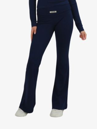 Dames Broek Flaired Lounge Pants Navy	