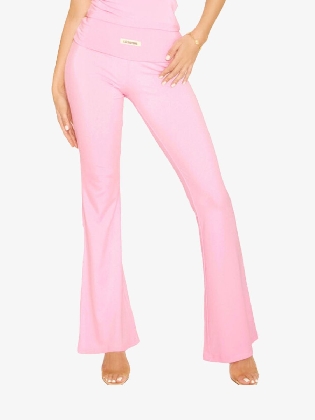 Dames Broek Flaired Lounge Pants Roze