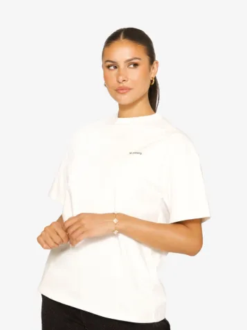 Dames Shirt Signature Oversized Wit
