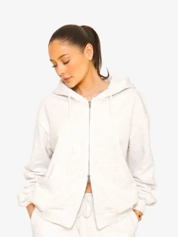 Dames Vest Essential Double Zipper Grey	