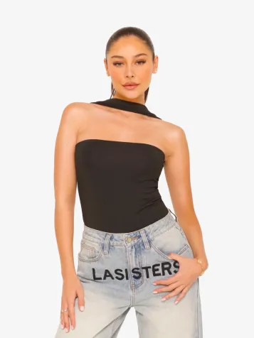 Dames Body Choker Zwart