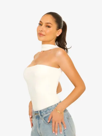 Dames Body Choker Wit