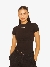 LA Sisters Dames Shirt Short Sleeve Essential Top Zwart