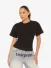 LA Sisters Dames Shirt Oversized Waist Zwart