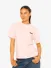 LA Sisters Dames T-shirt Oversized Striped Roze