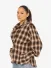 LA Sisters Dames Blouse Oversized Checked Beige