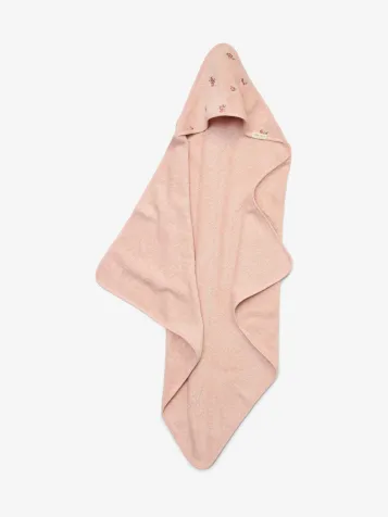 Meisjes Baby Badcape geborduurd Blossom - 75x75 cm