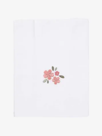 Meisjes Baby Ledikantlaken Fairy Flowers Geborduurd