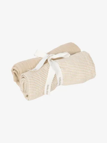 Unisex Baby Swaddle Doeken Hydrofiel 70x70 cm Pure Soft Beige