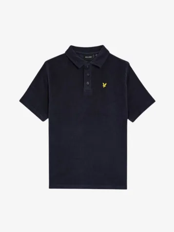 Jongens Towelling Polo Dark Navy