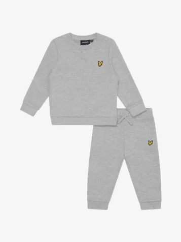 Jongens Baby Joggingpak Sweater Light Grey Marl