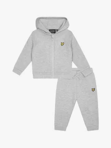 Jongens Baby Joggingpak Vest Light Grey Marl