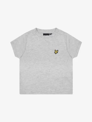 Jongens Baby T-shirt Plain Light Grey Marl
