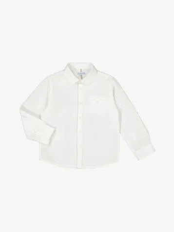 Jongens Overhemd Linnen Wit