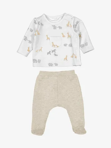 Jongens Baby Set Voetjes Milk