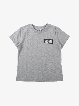Jongens Shirt Logo Melange Grey
