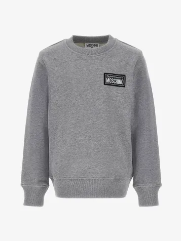 Jongens Sweater Logo Melange Grey