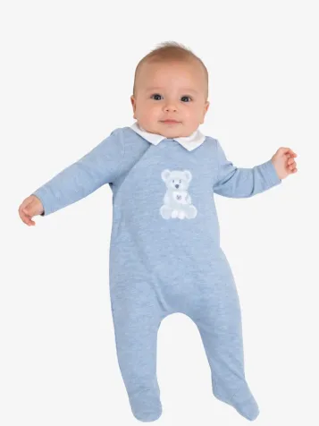 Jongens Baby Boxpakje Teddybeer Light Blue Indigo Blauw