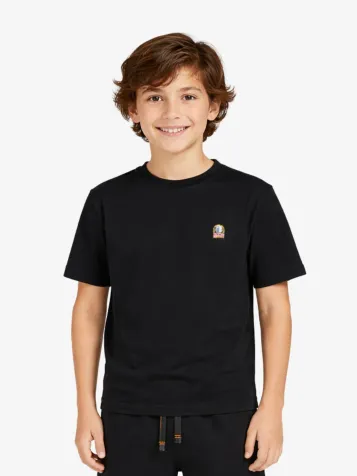 Jongens T-shirt Patch Zwart