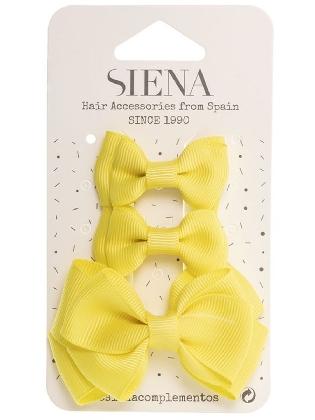 Meisjes Haarstrik Set Soft Yellow