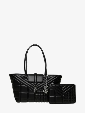 Steve Madden Dames Tas Shopper Bflore Zwart Zilver