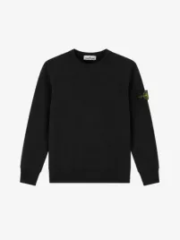 Stone Island Junior Jongens Sweater Zwart